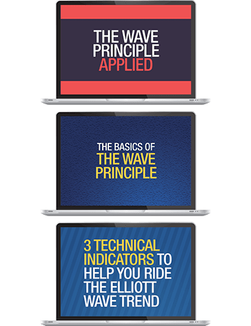 Three online courses: The Wave Principle Applied, The Basics of the Wave Principle, and 3 Technical Indicators to Help You Ride the Elliott Wave Trend